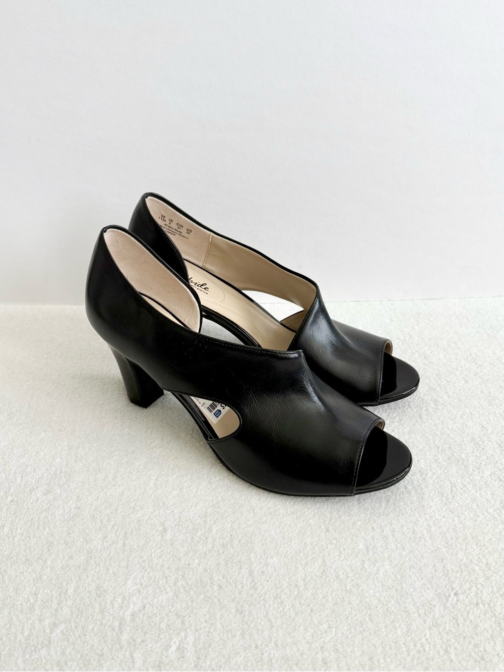 LifeStride Black Peep Toe Block Heel Pumps Women’s 11 Classic Comfort Office - Picture 2 of 9